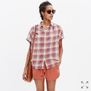 Madewell Central Shirt in Bergen Plaid, size S
